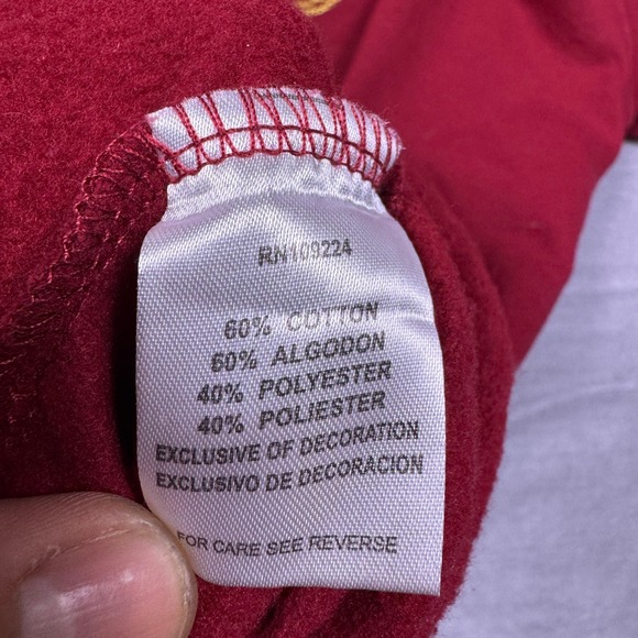 Trilogy‎ by Morning Sun Womens Sweatshirt Medium Maroon Gold Floral Embroidered - Picture 6 of 8